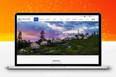 易优CMS中英双语户外篷房帐篷睡袋网站模板/EyouCMS多语言类企业网站模板