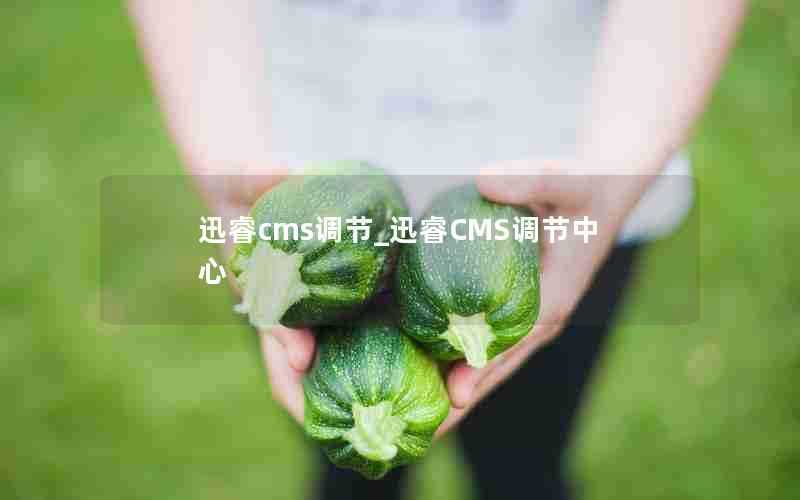 迅睿cms调节_迅睿CMS调节中心