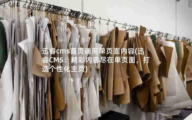 迅睿cms首页调用单页面内容(迅睿CMS：精彩内容尽在单页面，打造个性化主页)