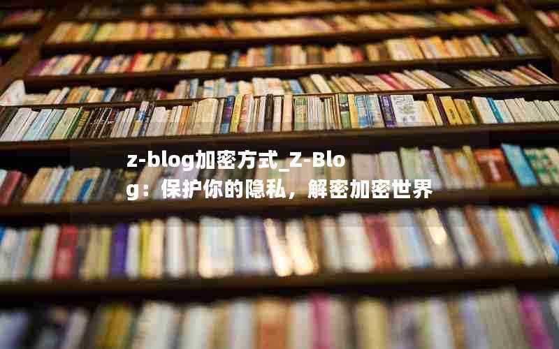 z-blog加密方式_Z-Blog：保护你的隐私，解密加密世界