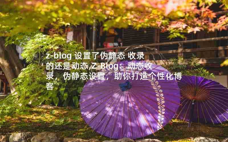 z-blog设置了伪静态收录的还是动态,Z-Blog：动态收录，伪静态设置，助你打造个性化博客