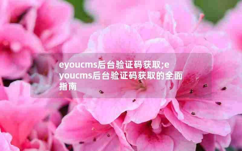 eyoucms后台验证码获取;eyoucms后台验证码获取的全面指南