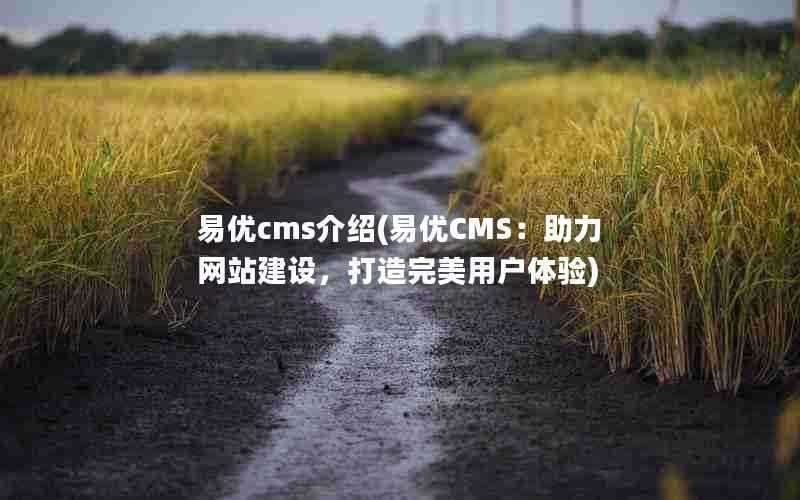 易优cms介绍(易优CMS：助力网站建设，打造完美用户体验)