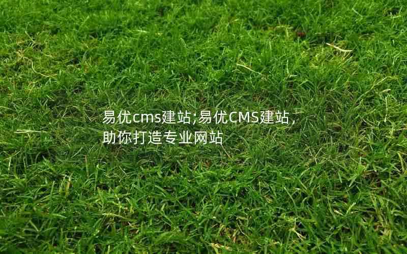 易优cms建站;易优CMS建站，助你打造专业网站