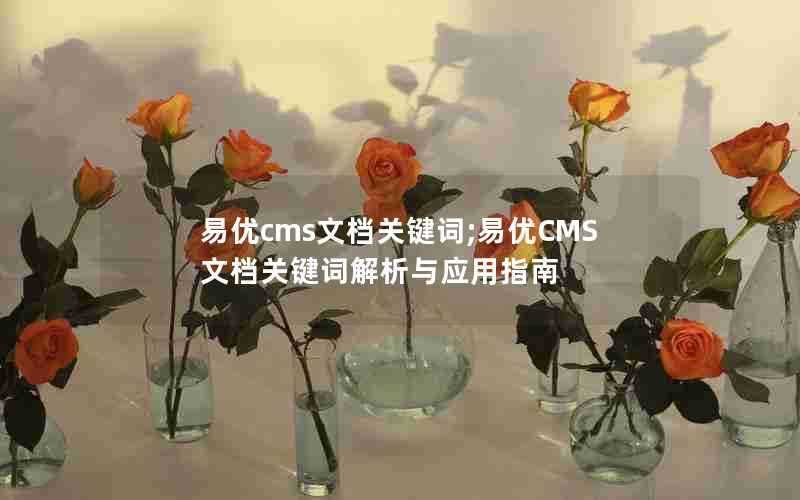 易优cms文档关键词;易优CMS文档关键词解析与应用指南