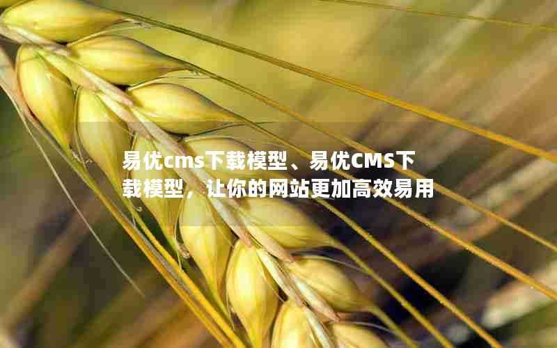 易优cms下载模型、易优CMS下载模型，让你的网站更加高效易用