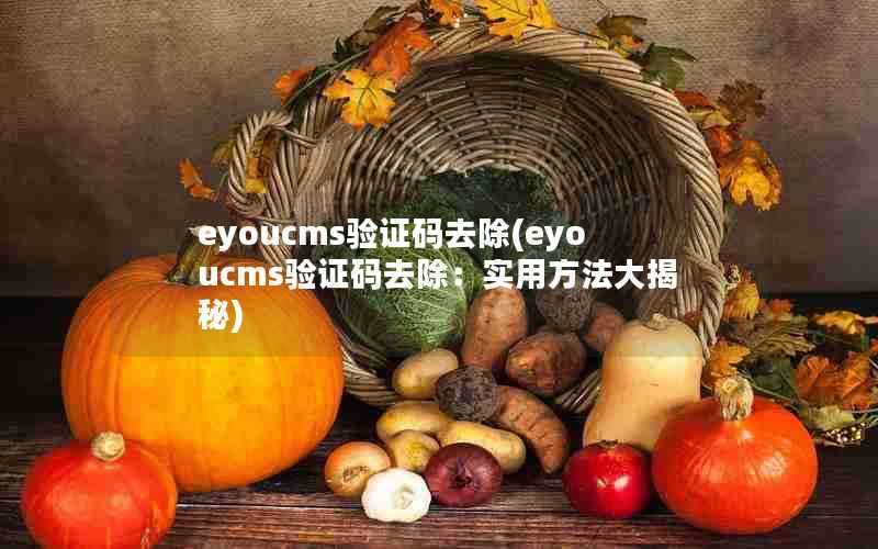 eyoucms验证码去除(eyoucms验证码去除：实用方法大揭秘)