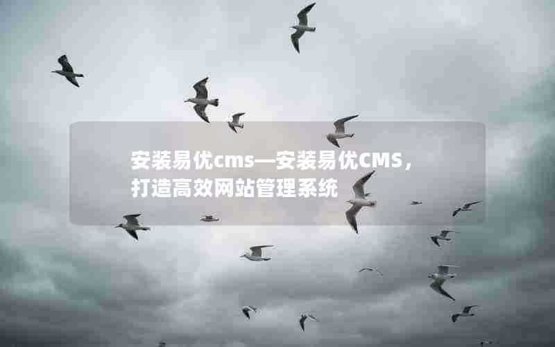 安装易优cms—安装易优CMS，打造高效网站管理系统