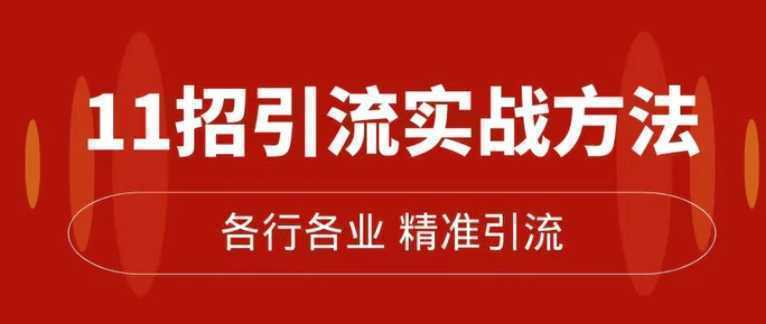 精准引流术：11招引流实战方法，让你私域流量加到爆（11节课完整版）