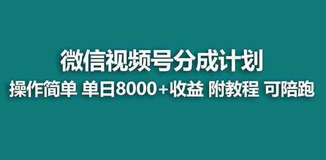 【蓝海项目】视频号分成计划最新玩法，单天收益8000+，附玩法教程，24年…