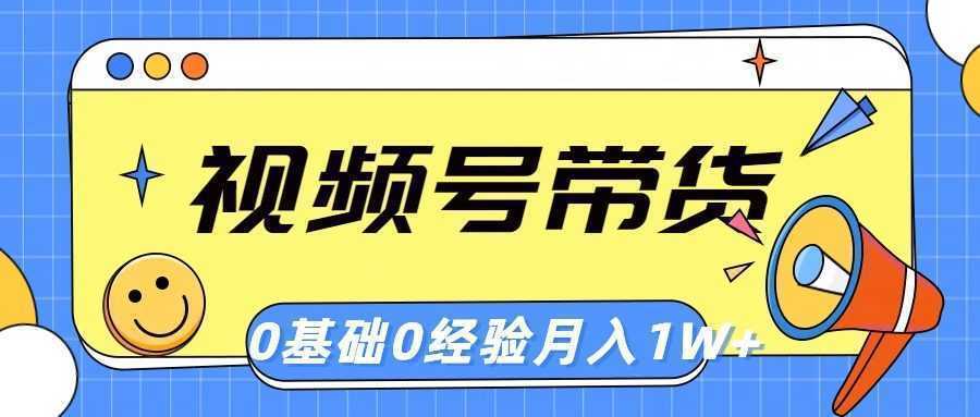 视频号轻创业带货，零基础，零经验，月入1w+