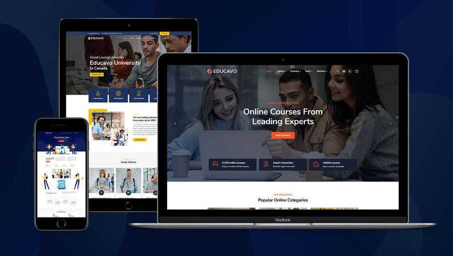 Educavo v2.9.2 – 在线教育课程销售网站模板带后台wordpress主题