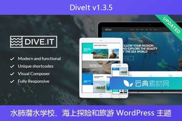 DiveIt v1.3.5 – 水肺潜水学校、海上探险和旅游 WordPress 主题