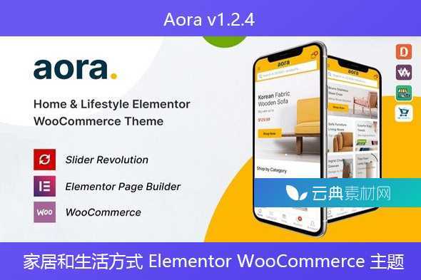 Aora v1.2.4 – 家居和生活方式 Elementor WooCommerce 主题