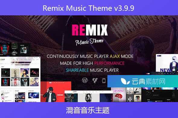 Remix Music Theme v3.9.9 – 混音音乐主题