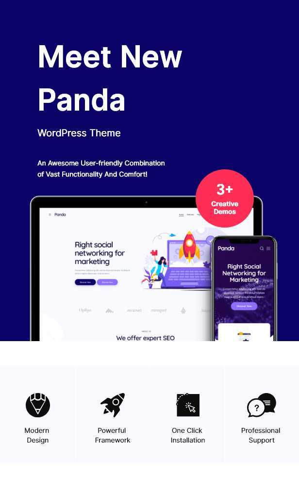 Panda v1.2.0 – 创意营销机构和 SEO WordPress 主题