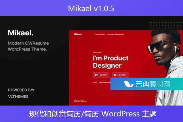 Mikael v1.0.5 – 现代和创意简历/简历 WordPress 主题