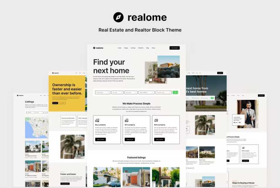 Realome – 房地产和房地产经纪人块主题