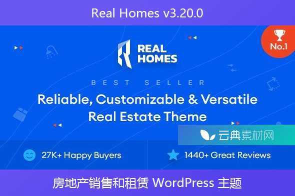 Real Homes v3.20.0 – 房地产销售和租赁 WordPress 主题