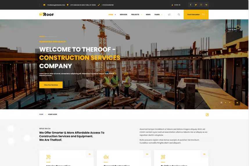 TheRoof – 建筑和翻新 WordPress 主题