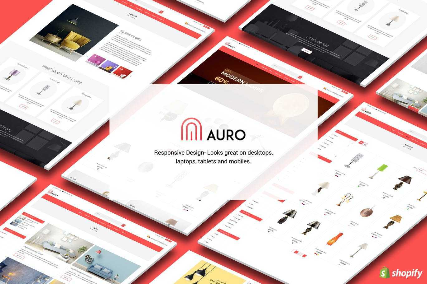 Auro |悬挂式装饰灯Shopify主题