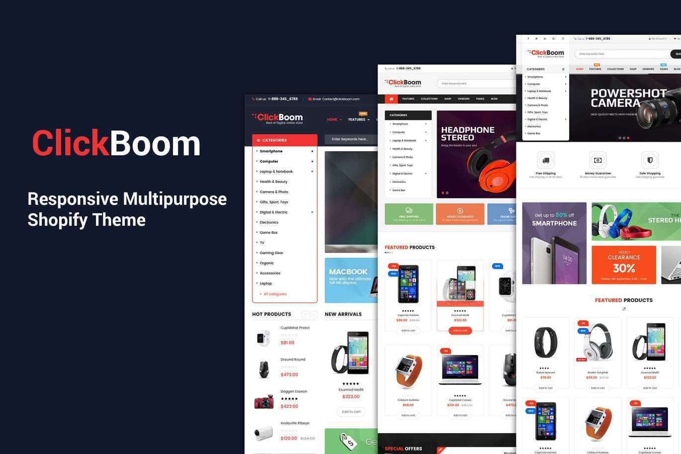 ClickBoom – 响应式多功能Shopify主题