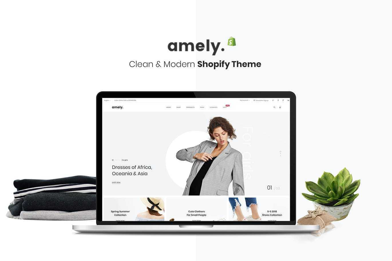 Amely – 清洁与现代Shopify主题