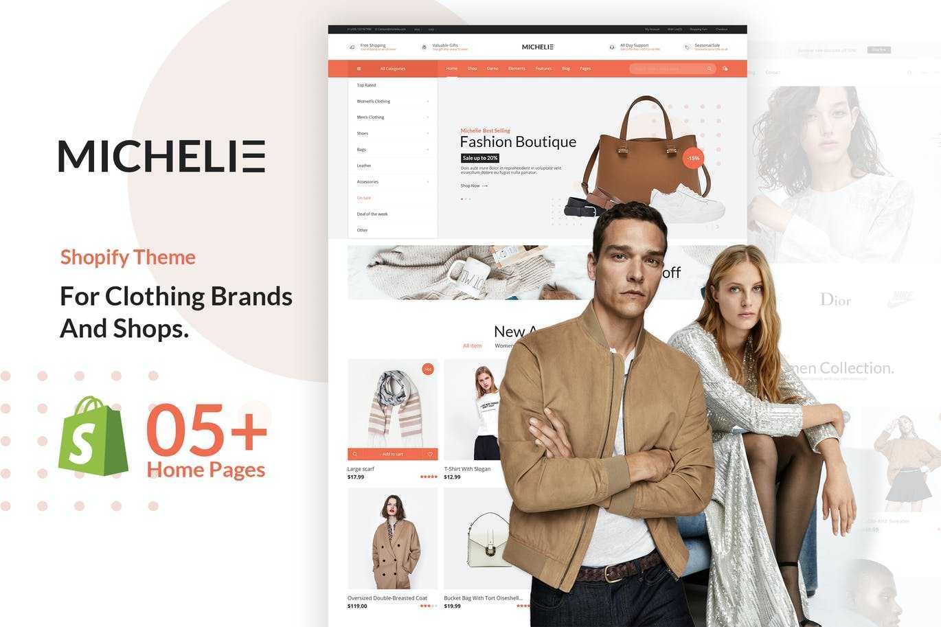 MICHELIE | 最小和干净的时尚Shopify主题