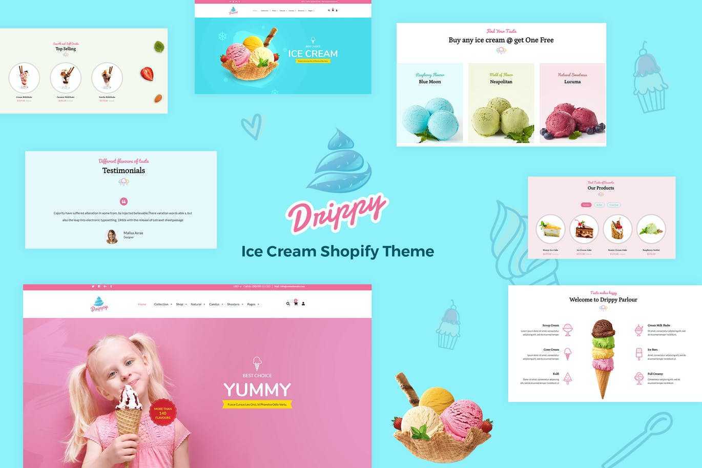 Drippy – 响应式冰淇淋Shopify主题