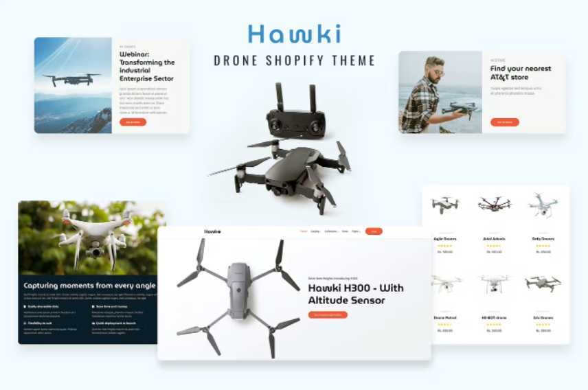 Hawki – 无人机单品电子商务 Shopify