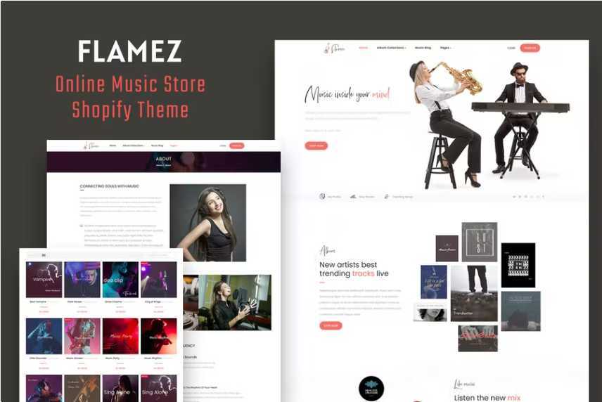 Flamez – 在线音乐商店 Shopify 主题