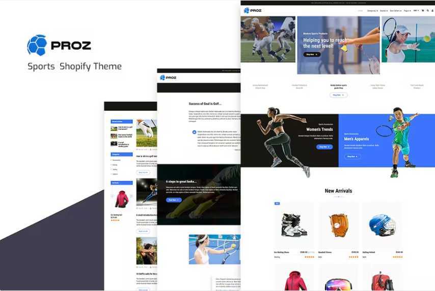 Proz – Sports Store Shopify 主题