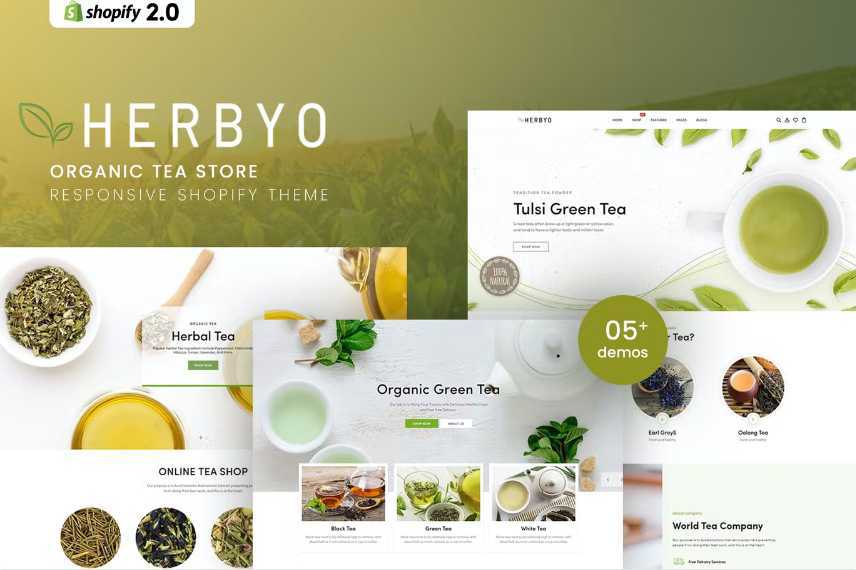 Herbyo – 有机茶店 Shopify 主题