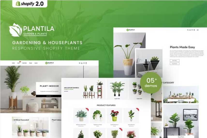 Plantila – 园艺和室内植物 Shopify 主题