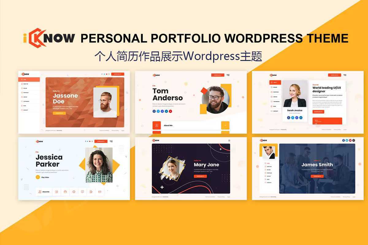 iKnow – 个人简历作品展示 WordPress 主题