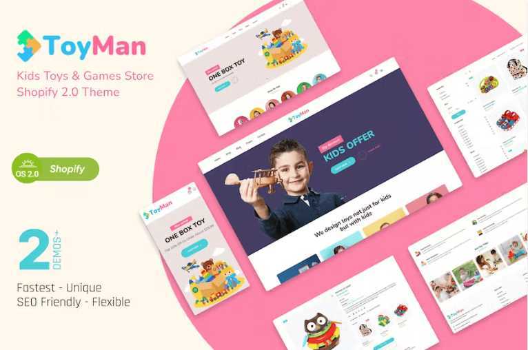 ToyMan – 儿童玩具和婴儿商店 Shopify 2.0 主题