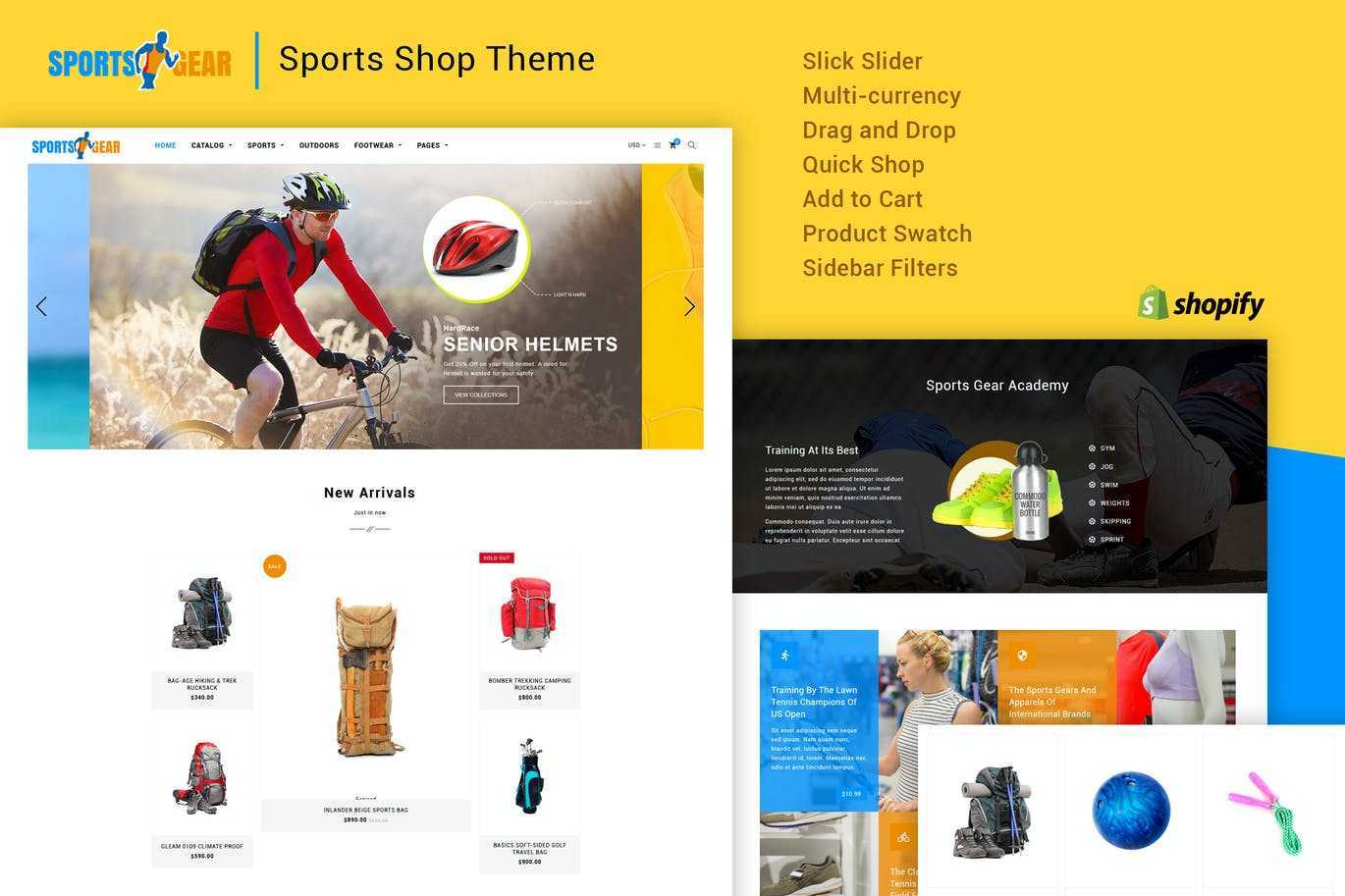 Sports Gear – 体育用品商店Shopify主题