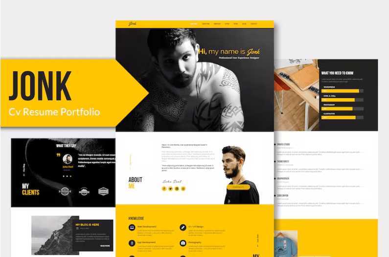 JONK – CV Resume Personal Muse Template YR