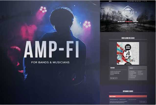 音乐家的 Amp-fi / 音乐乐队缪斯模板