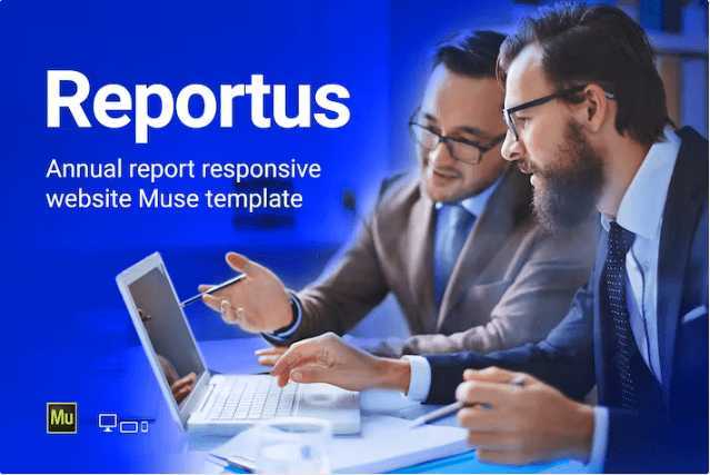 Reportus – 年度报告响应式 Muse 模板