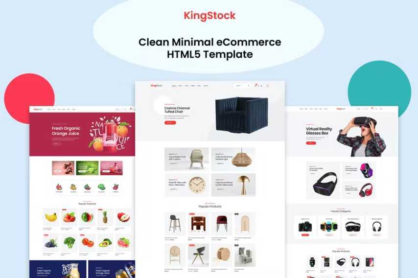 Kingstock – Clean Minimal 电子商务 HTML5 模板