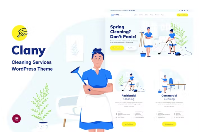 清洁服务 – WordPress 主题