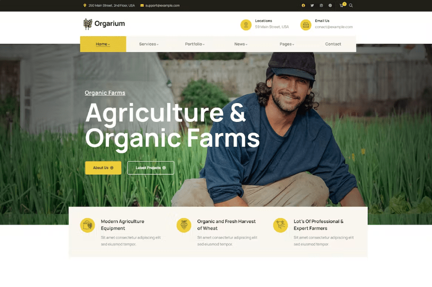 Orgarium – 农业和有机 WordPress 主题