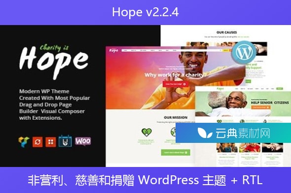 Hope v2.2.4 – 非营利、慈善和捐赠 WordPress 主题 + RTL