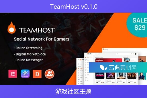 TeamHost v0.1.0 – 游戏社区主题