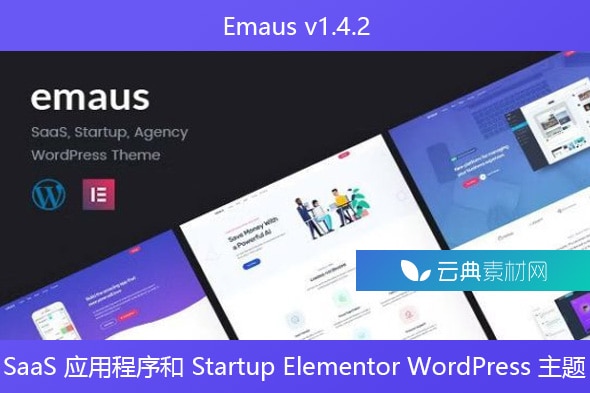 Emaus v1.4.2 – SaaS 应用程序和 Startup Elementor WordPress 主题