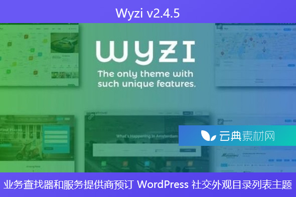 Wyzi v2.4.5 – 业务查找器和服务提供商预订 WordPress 社交外观目录列表主题