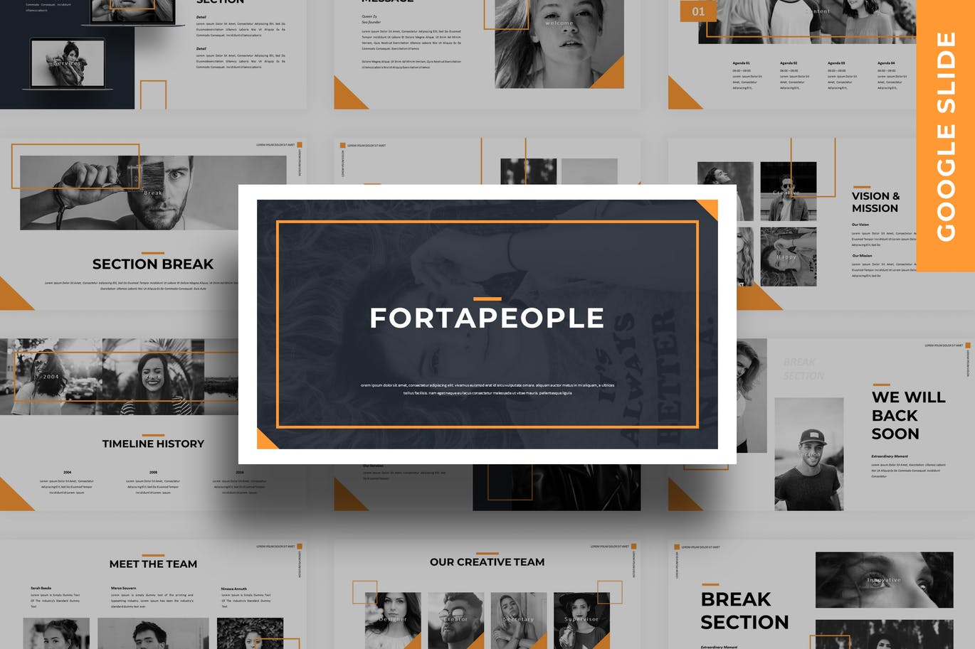 Fortapeople-商业Google幻灯片模板