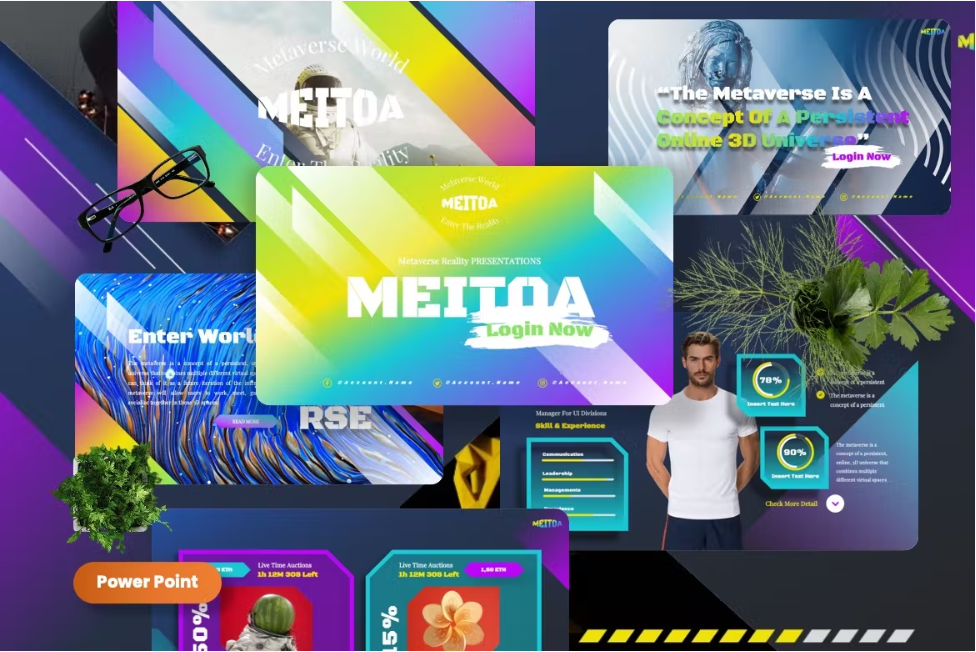 Meitoa – Metaverse Reality Powerpoint 模板