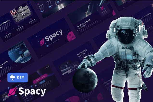 Spacy – 天文学和太空主题主题演讲模板